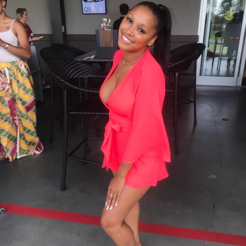 Pink Chiffon Romper